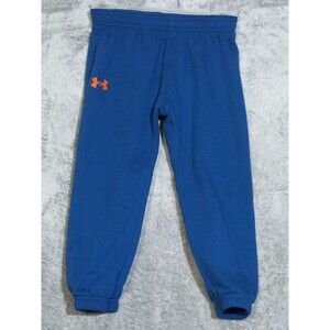 Under Armour 4T Boys Sweat Pants Blue With Orange Logo